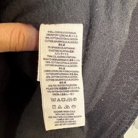 Free People Coated Denim Drape Front Moto Jacket Black Waterfall Collar XS 0 - Picture 14 of 14